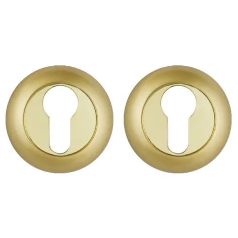 Накладка под цилиндр Punto ET.R.TL54 (ET TL) SG/GP-4 матовое золото/золото