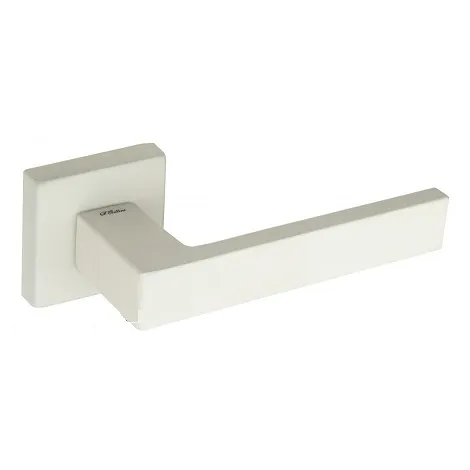 Дверная ручка на квадратном основании Fratelli Cattini \"BOOM A\" 8-BI матовый белый