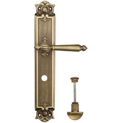 Дверная ручка Venezia \"PELLESTRINA\" WC-2 на планке PL97 матовая бронза