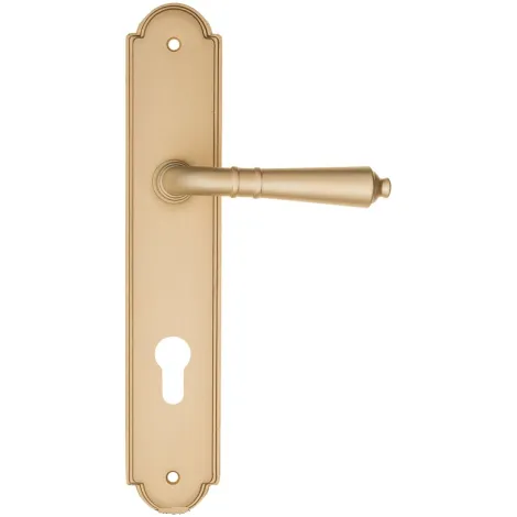 Дверная ручка на планке Fratelli Cattini \"TOSCANA\" CYL PL257-BS матовая латунь