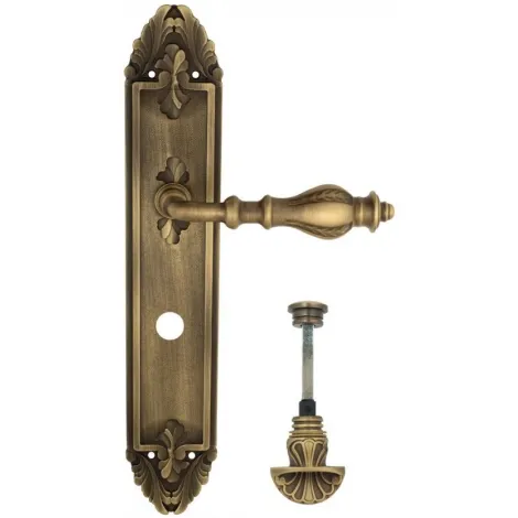 Дверная ручка Venezia \"GIFESTION\" WC-4 на планке PL90 матовая бронза