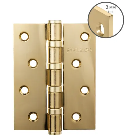 Петля универсальная Fuaro HEAVY IN4400U GOLD-24 (золото 24K) 100х75х3 мм