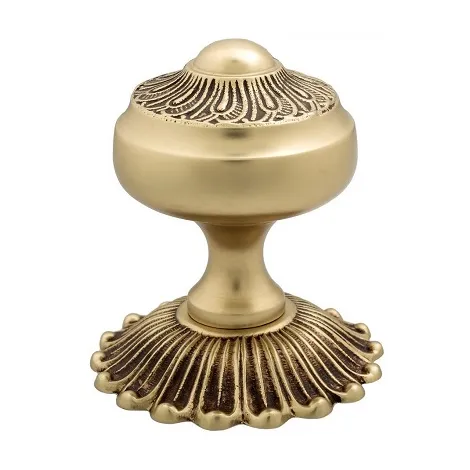 Ручка дверная кноб Venezia P22 Ø65 французcкое золото + коричневый