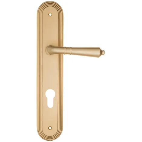 Дверная ручка на планке Fratelli Cattini \"TOSCANA\" CYL PL288-BS матовая латунь