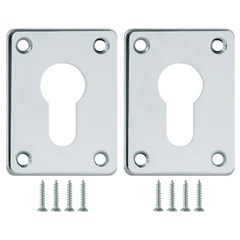 Декоративная накладка Fuaro ESC083-CP-8 хром на цилиндр сталь (2 шт.)