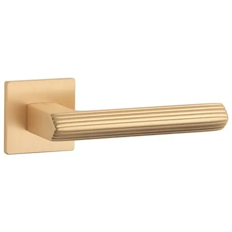 Дверная ручка на квадратном основании APRILE LARICE Q 5S KG матовое золото
