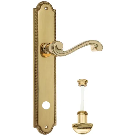 Дверная ручка Venezia \"VIVALDI\" WC-2 на планке PL98 полированная латунь