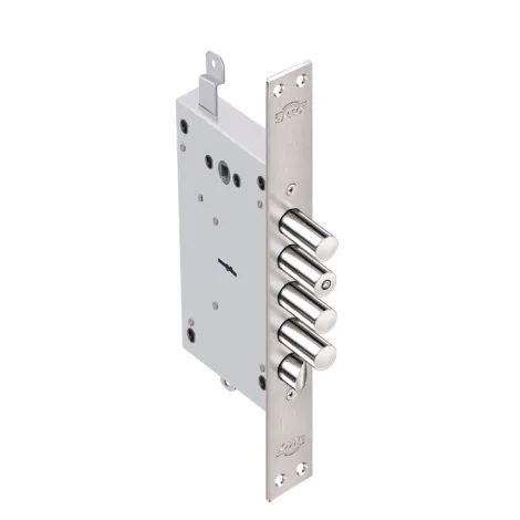 Замок врезной сувальдный с защёлкой Elbor Рубин 1.08.31 с тягами, 5 кл. /22636/