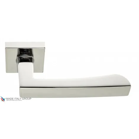 Дверная ручка на квадратном основании Fratelli Cattini \"HAMMER\" 8-CR полированный хром