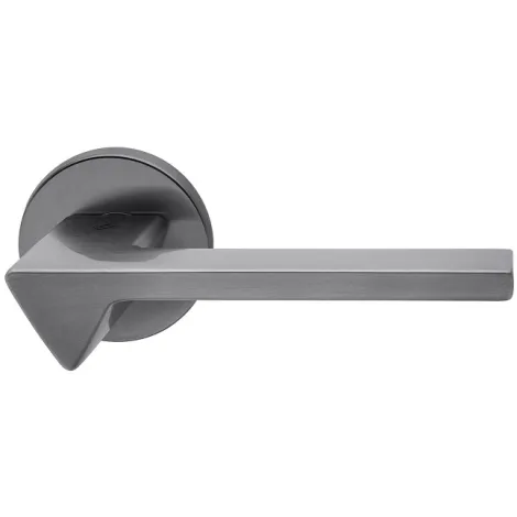 Дверная ручка на круглом основании COLOMBO Ama MF11RSB-GL графит PVD