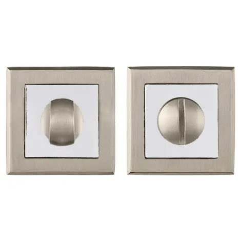 Ручка поворотная на квадратном основании Punto BK6.K.QL52 (BK6 QL) SN/CP-3 матовый никель/хром