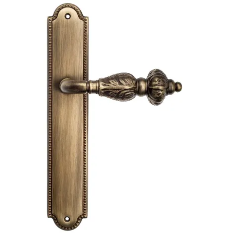 Дверная ручка Venezia \"LUCRECIA\" на планке PL98 матовая бронза