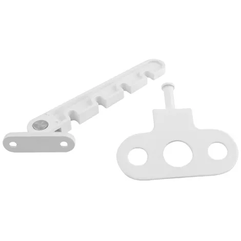 Ограничитель оконный Скобис (пластик) белый