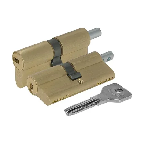 Цилиндровый механизм Cisa (Чиза) под вертушку ASIX OE302-21.00 (90 мм/35+10+45), ЛАТУНЬ