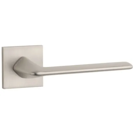 Дверная ручка на квадратном основании STILE TOBA Q SLIMM 7 mm никель