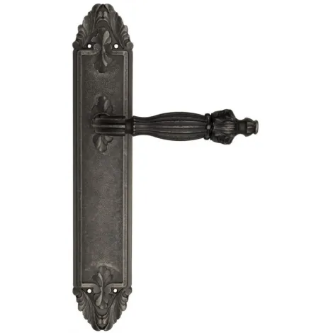 Дверная ручка Venezia \"OLIMPO\" на планке PL90 античное серебро