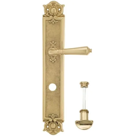 Дверная ручка Venezia \"VIGNOLE\" WC-2 на планке PL97 полированная латунь