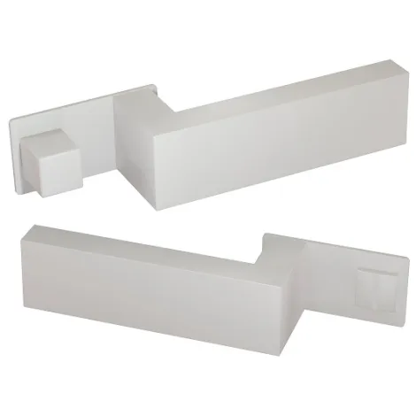 Дверная ручка на прямоугольном основании Fratelli Cattini \"NM-599\" 4-BI матовый белый