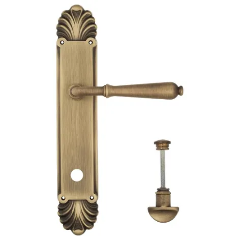 Дверная ручка Venezia \"CLASSIC\" WC-2 на планке PL87 матовая бронза