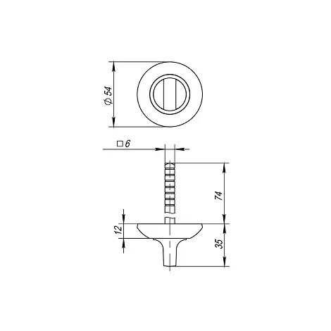 Ручка поворотная на круглом основании Fuaro BKW6.R.AR54 (BKW6 AR) SN/CP-3 матовый никель/хром