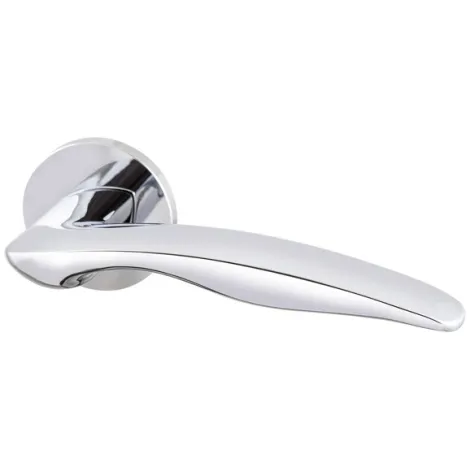 Дверная ручка на круглом основании Armadillo WAVE URS CP-8 Хром