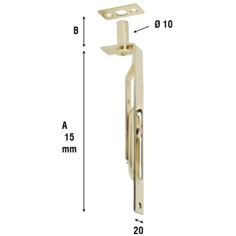 Ригель дверной врезной ALDEGHI 211AL015 150мм матовый никель