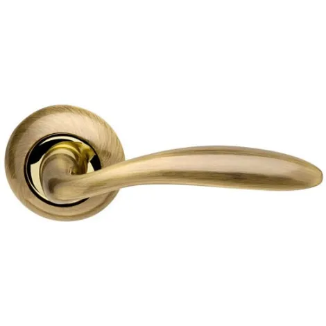 Дверная ручка на круглом основании Armadillo Virgo LD57-1AB/GP-7 бронза/золото