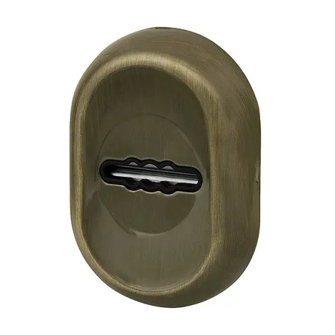 Накладка под сувальдный ключ Fuaro ESC.S-auto/CRE/OV.13 (ESC-13S) с авт. шторками AB зелёная бронза (1шт.)