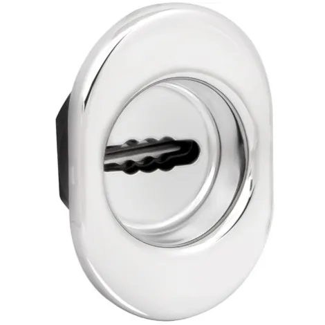 Декоративная накладка Fuaro утоп. ESC.S-auto/U/OV.477 (ESC 477 U (70х50) СP ХРОМ на сувальдный замок с подпруж. шторками