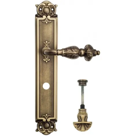 Дверная ручка Venezia \"LUCRECIA\" WC-4 на планке PL97 матовая бронза