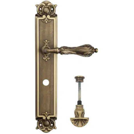 Дверная ручка Venezia \"MONTE CRISTO\" WC-4 на планке PL97 матовая бронза