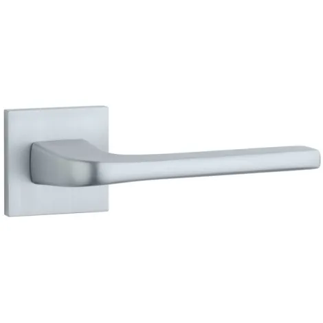 Дверная ручка на квадратном основании STILE NAKA Q SLIMM 7 mm матовый хром