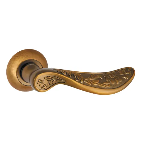 Дверная ручка на круглом основании Punto R.TL54.FLOR (FLOR TL) CF-17 кофе