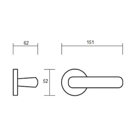 Дверная ручка на круглом основании Pasini Techno Line 7211 OLV латунь