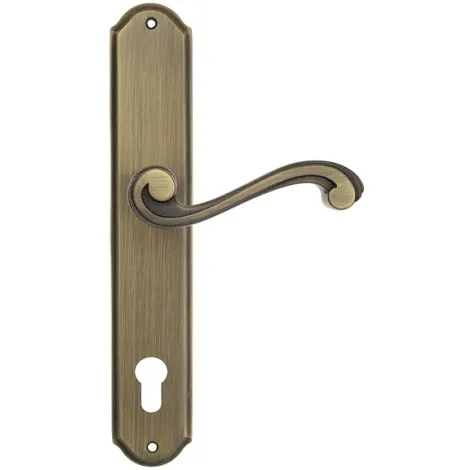 Дверная ручка Venezia \"VIVALDI\" CYL на планке PL02 матовая бронза