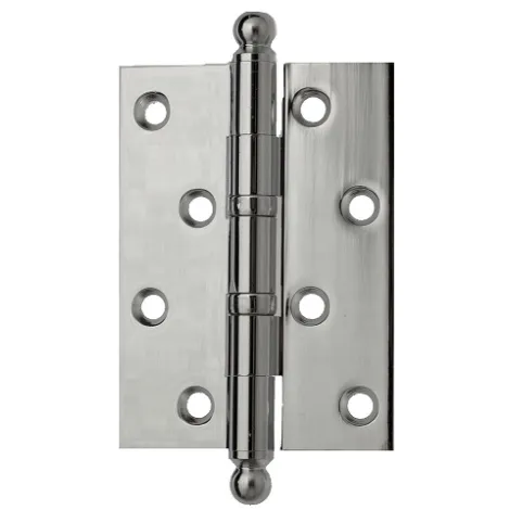 Дверная петля универсальная латунная с круглым колпачком Venezia CRS010 102x76x3 полированный хром