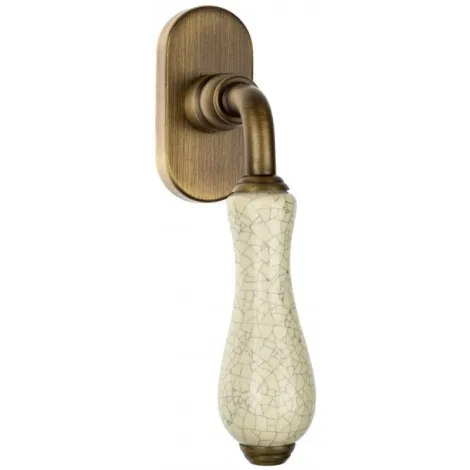 Ручка оконная Venezia \"COLOSSEO\" белая керамика паутинка FW матовая бронза