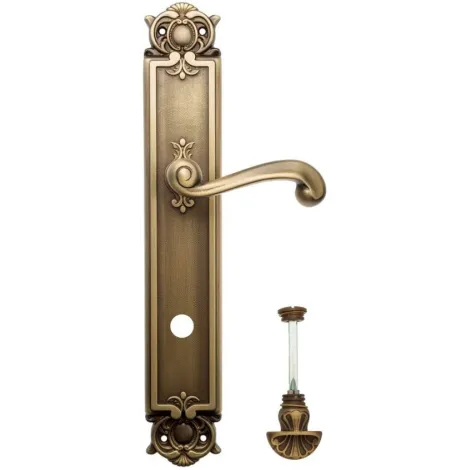 Дверная ручка Venezia \"CARNEVALE\" WC-4 на планке PL97 матовая бронза