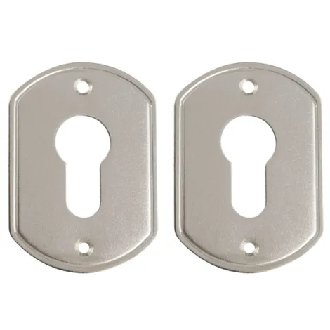 Накладки под цилиндр \"Гардиан\" никель ГН 30 /пара/, плоская /123:475/