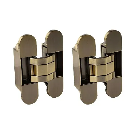 Петля скрытой установки ELEMENTIS 120x30 мм, 50 кг бронза античная (аналог Otlav)