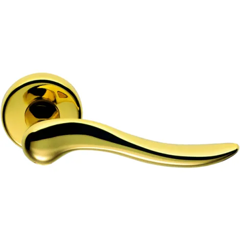 Дверная ручка на круглом основании Colombo Peter полированная латунь