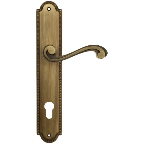 Дверная ручка Venezia \"VIVALDI\" CYL на планке PL98 матовая бронза