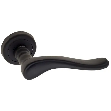 Дверная ручка на круглом основании Fratelli Cattini \"LAVERA\" D1-NM матовый черный