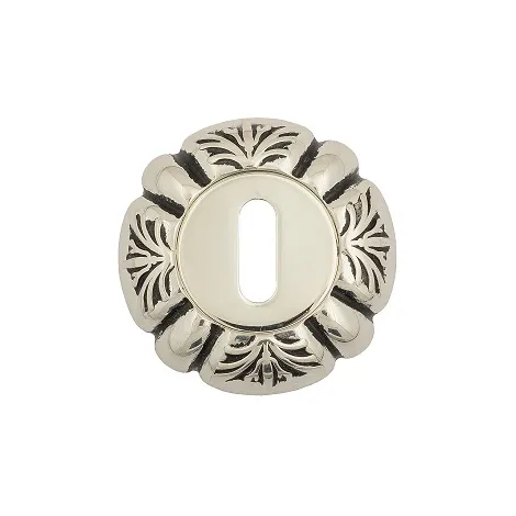 Накладка дверная под ключ буратино Venezia KEY-1 D5 натуральное серебро + черный 2 шт.