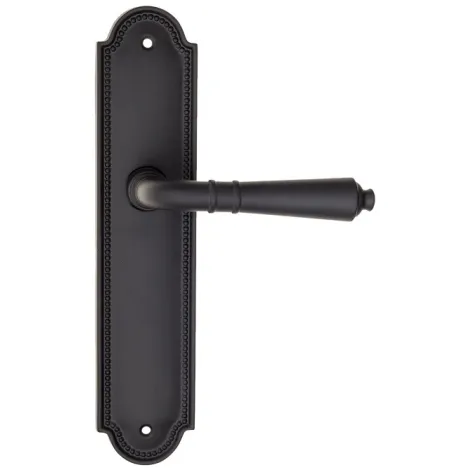 Дверная ручка на планке Fratelli Cattini \"TOSCANA\" PL248-NM матовый черный