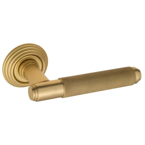 Дверная ручка на круглом основании Venezia \"EXA ZIG\" D8 французское золото