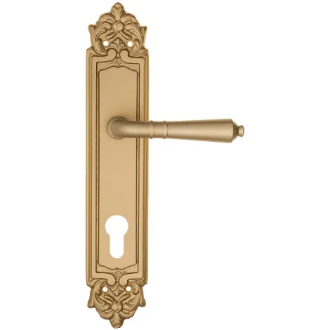 Дверная ручка на планке Fratelli Cattini \"TOSCANA\" CYL PL96-BS матовая латунь