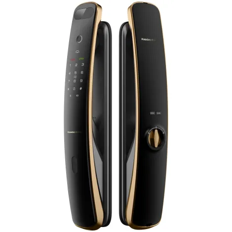 Замок врезной электронный Kaadas Lambo K13F 3D Face с распознов. лица и отпечатком пальца, золото