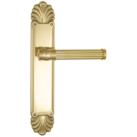 Дверная ручка Venezia \"IMPERO\" на планке PL87 полированная латунь