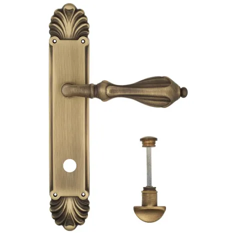 Дверная ручка Venezia \"ANAFESTO\" WC-2 на планке PL87 матовая бронза